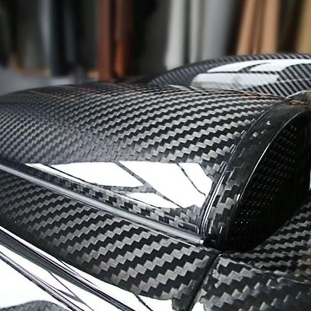 *7D Premium High Gloss Silver Carbon Fiber Vinyl Wrap Bubble Free Air Release 6D