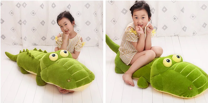 Большой 85 см зеленый крокодил плюшевые игрушки с мультяшным крокодилом Мягкая кукла подушка подарок на день рождения b2722