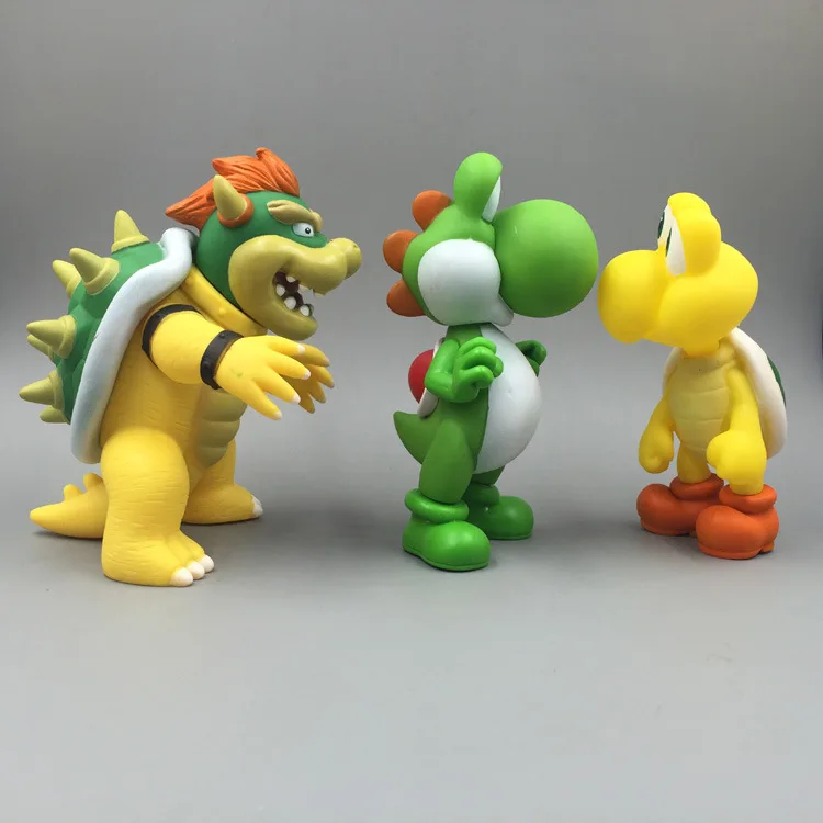 Stock 12CM Game Super Mario Hero Resin Figurine Model Mario Bros Movable Collectible Figurine Luigi Peach Bowser Kids Gift