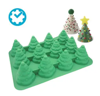 

3D Christmas Tree Fondant Cake moulds Silicone Mould Baking candle soap molds resin clay moulds Silicone Mold Baking