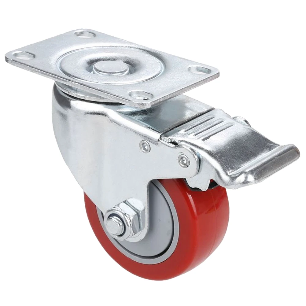 

3 inch Caster Wheels Swivel Plate Break Casters Pack of 4 PCS