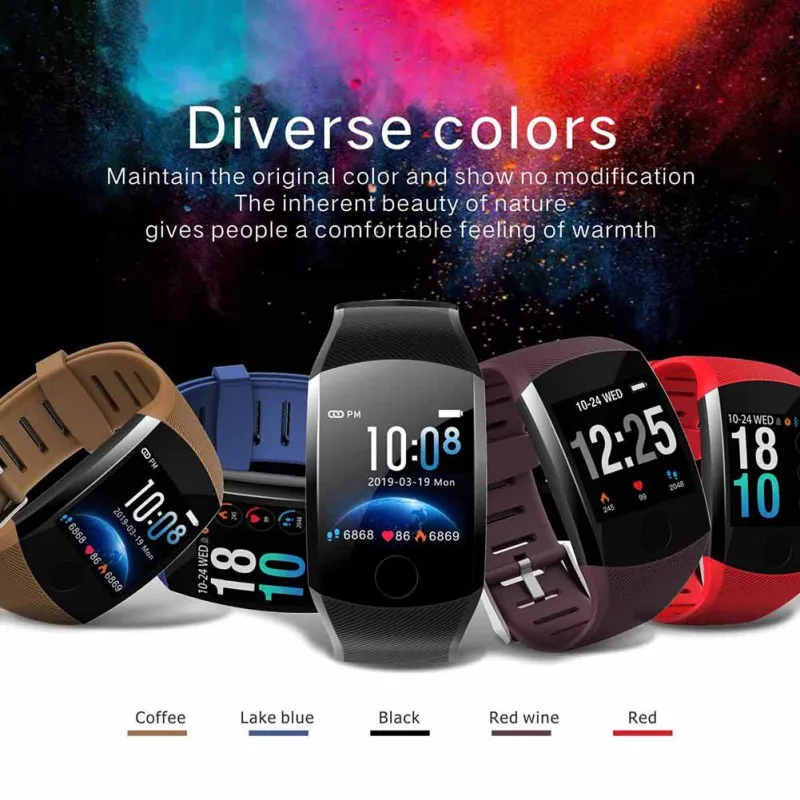 Q11 Smart Watch Waterproof Fitness Bracelet Big Press Screen Message Remind Heart Rate Time Smartband Activity Tracker