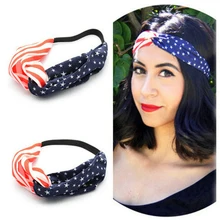New 2016 women headband American Flag Turban Headband 4th of July USA Headbands Headwrap