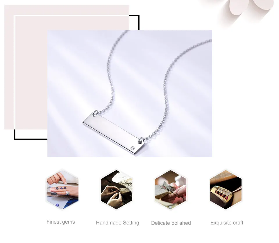 silver bar necklace for women NUJ009-1 (2)