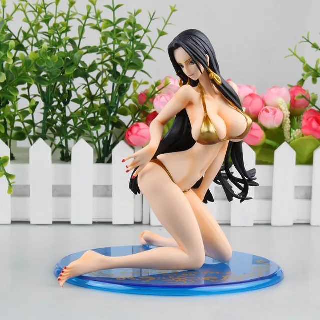 Cheap NEW hot 12cm golden sexy swimsuit One piece Boa Hancock action figure toys collection doll christmas gift with box Cheap NEW hot 12cm golden sexy swimsuit One piece Boa Hancock action figure toys collection doll christmas gift with box