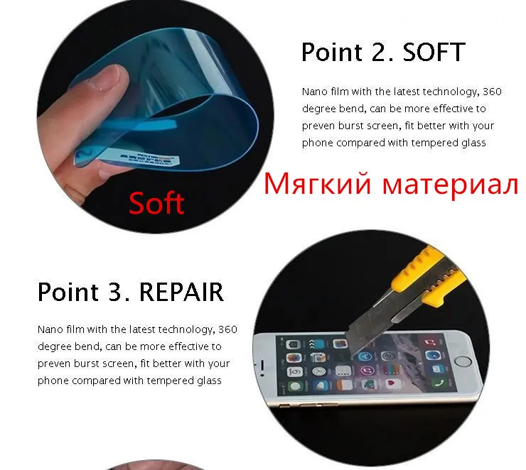 Мягкая стеклянная пленка нано Взрывозащищенная Защитная для samsung Galaxy Young S6310 Duos
