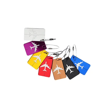 

Aluminium Alloy Luggage Tags Baggage Name Tags Suitcase Address Label Holder Travel Accessories