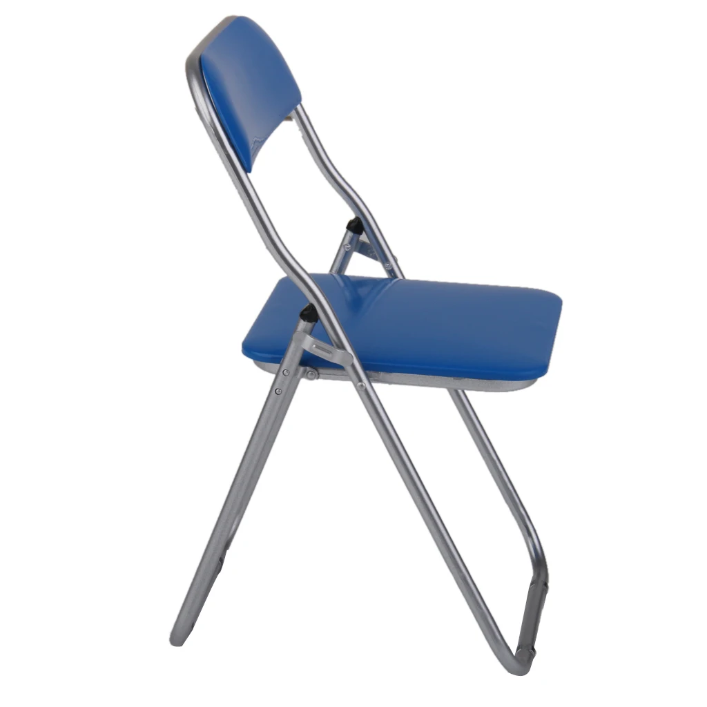 1Pc Miniature Blue Folding Chair for 1/6 Hot Toys 12 Inch Soldiers Action Figure Dolls Accessory Furniture Decor Toy