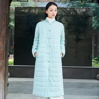 

Suvance Winter Vintage Casual 3 Solid Color Cotton Women Long Coat Yf-bxf2352