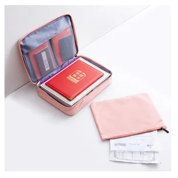 

Credentials Storage Bag Nylon Bags for Cards Certificates Documents Portable Waterproof Documents Bags for Business Travelling