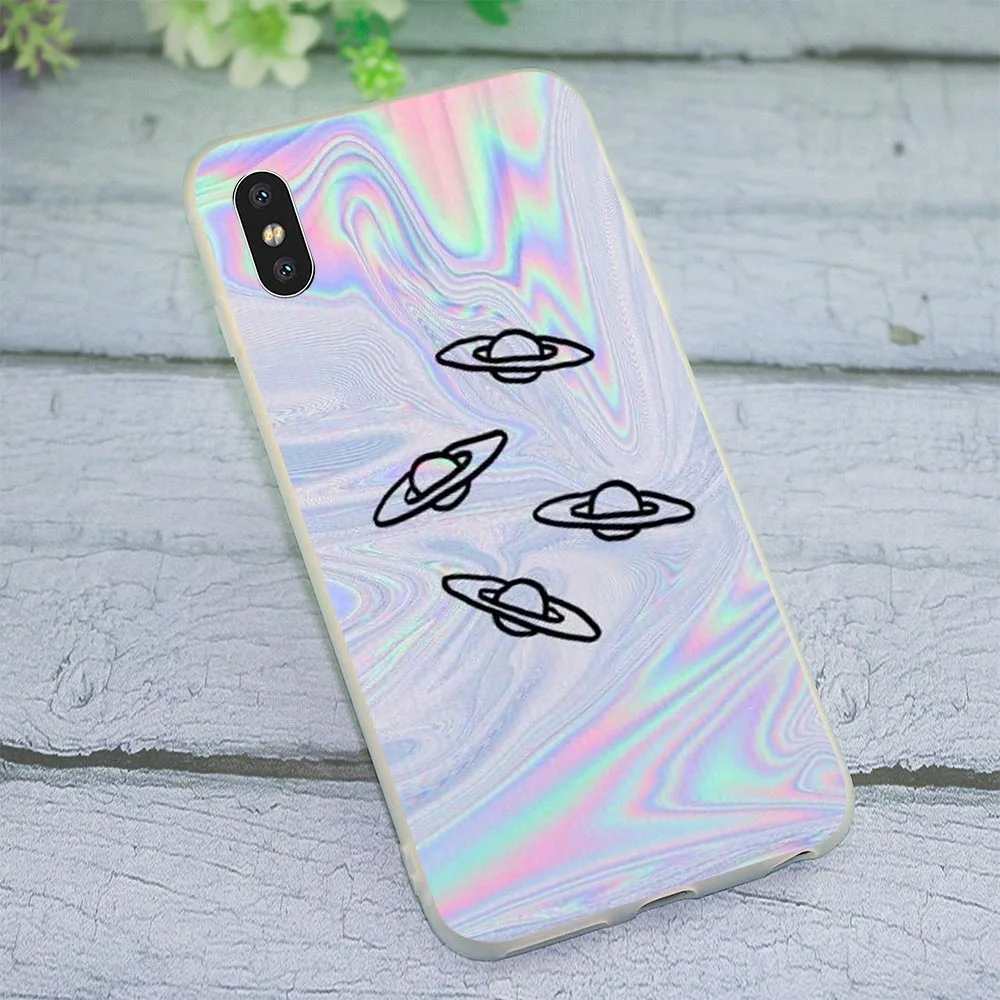 

Soft TPU Silicone Case for iPhone Xs Max Funny Alien Drawings Phone Cover for iPhone XR 5 5s se 6 6s plus 7 8 X Xs Max Back