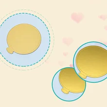 100 шт. круглый мусс торт Панели золото Бумага кекс десерт отображает лоток Свадьба День Рождения Торт Кондитерские Декоративные инструментов