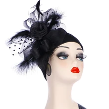 HT2318 большой цветок тюрбан для женщин шапочка шапки Мусульманский Исламский тюрбан шапочка кепки женский элегантный аксессуар вечерние Skullies Beanies