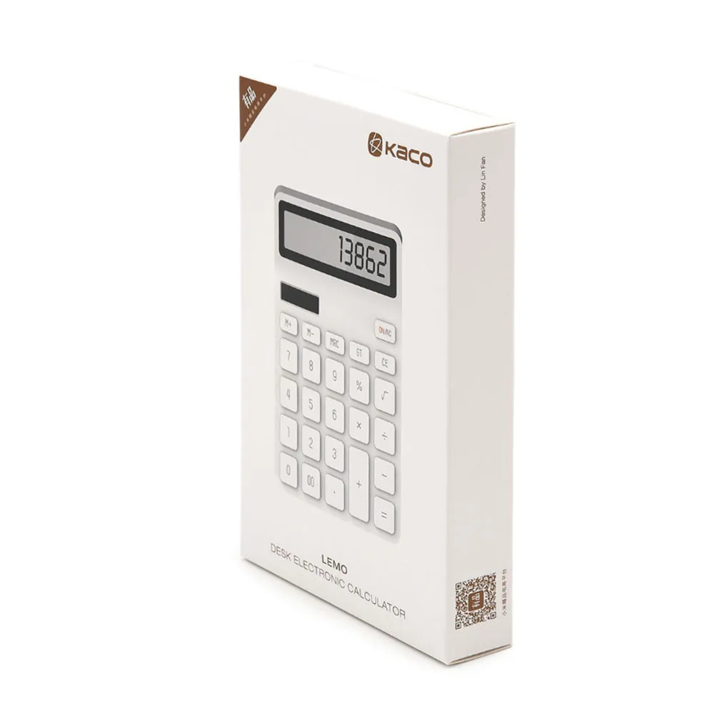 Xiaomi LEMO 12 digital Desktop Calculator Solar dual power supply Widescreen display for school office calculator Calculating Tool (5)