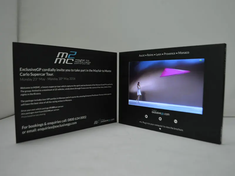 Carte De Vœux Video De 5 Pouces Pour Invitation D Affaires Et De Mariage Design Personnalise Gratuit Aliexpress