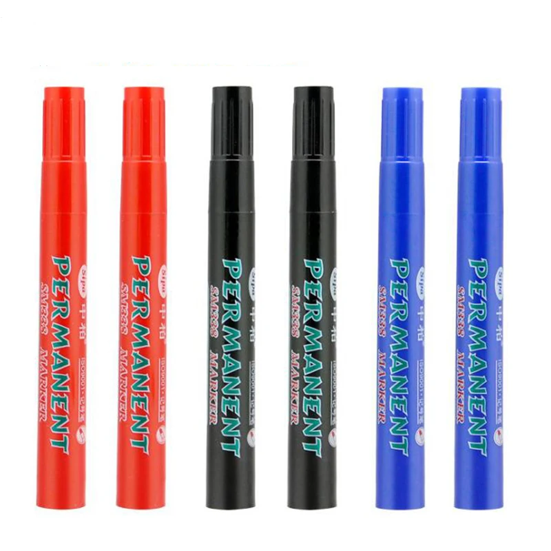 10PCS 3Color,Fine Point, Oil Based Marker Pens Permanent For Logistical,Paper,Wood,Metal,Plastic