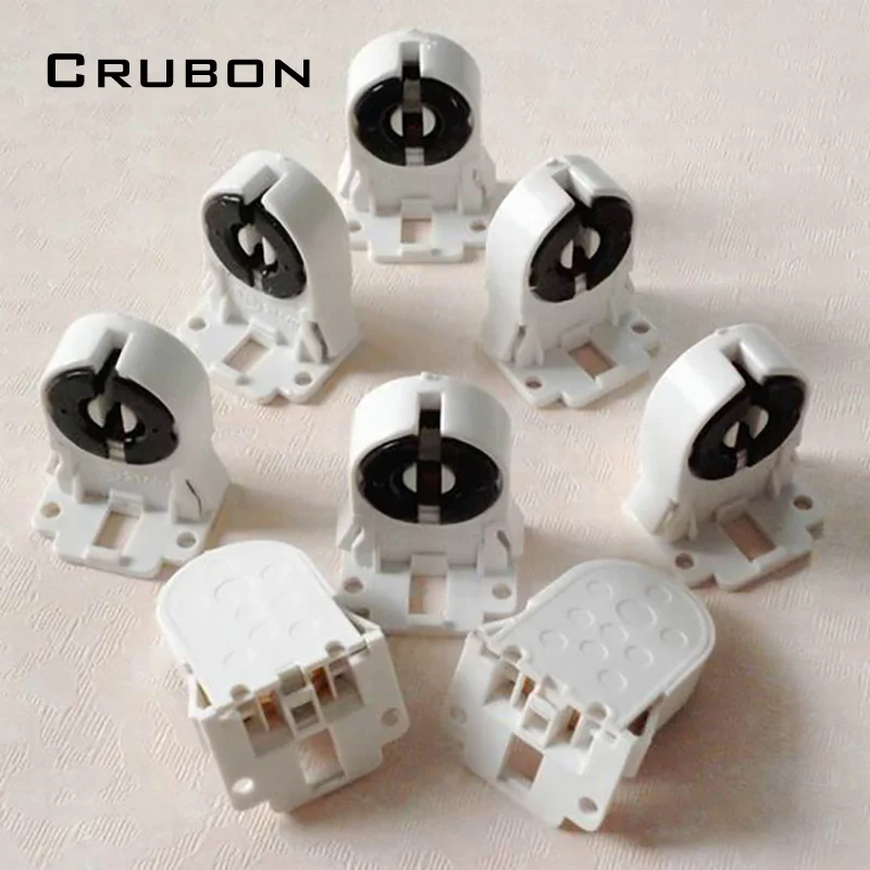 

CRUBON Free Shipping Aging T8 T10 Lamp Holder LED Fluorescent Lamp Holder 20pcs/lot