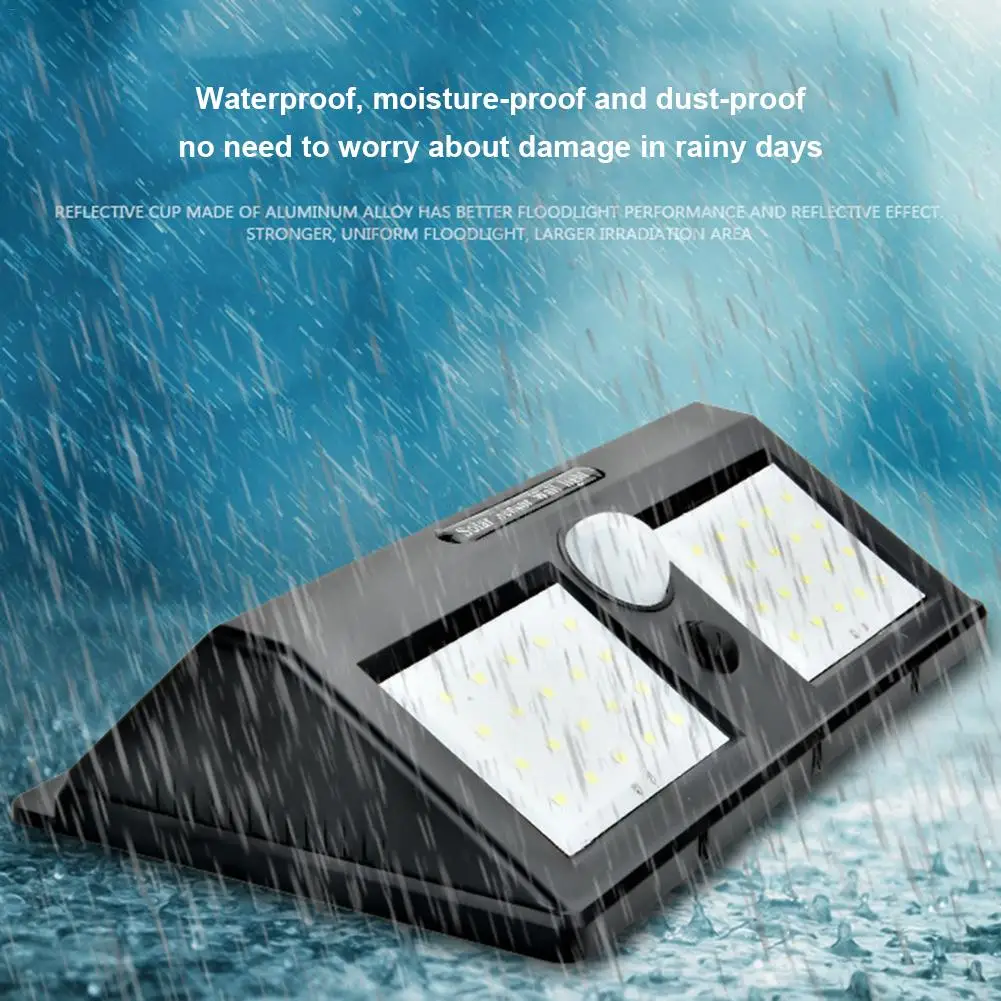 40 LED Outdoor Solar Wall Lamp PIR Motion Sensor Waterproof Light Garden Light Path Emergency Security Light for Garden