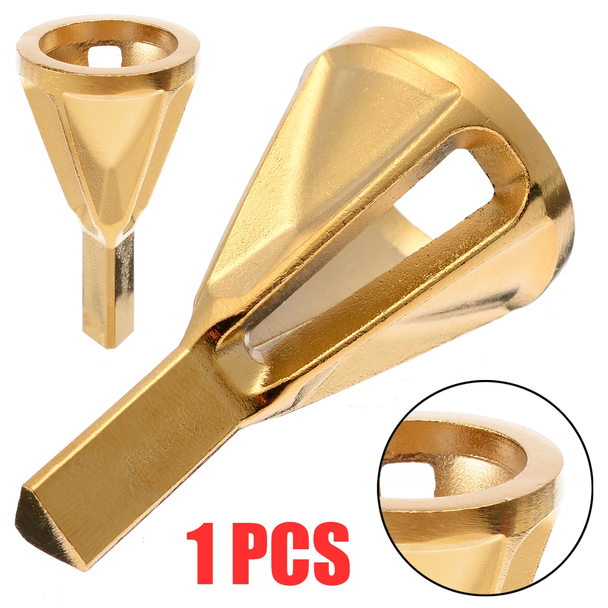

Gold Titanium Plating Deburring Chamfer External Chamfer Metal Angle Grinder Electric Drill Bit Tool Bolt Nut Quick Repair Tools