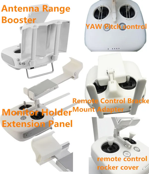DJI Phantom 4 3 YAW Pitch control+Antenna Range Booster+Monitor Holder