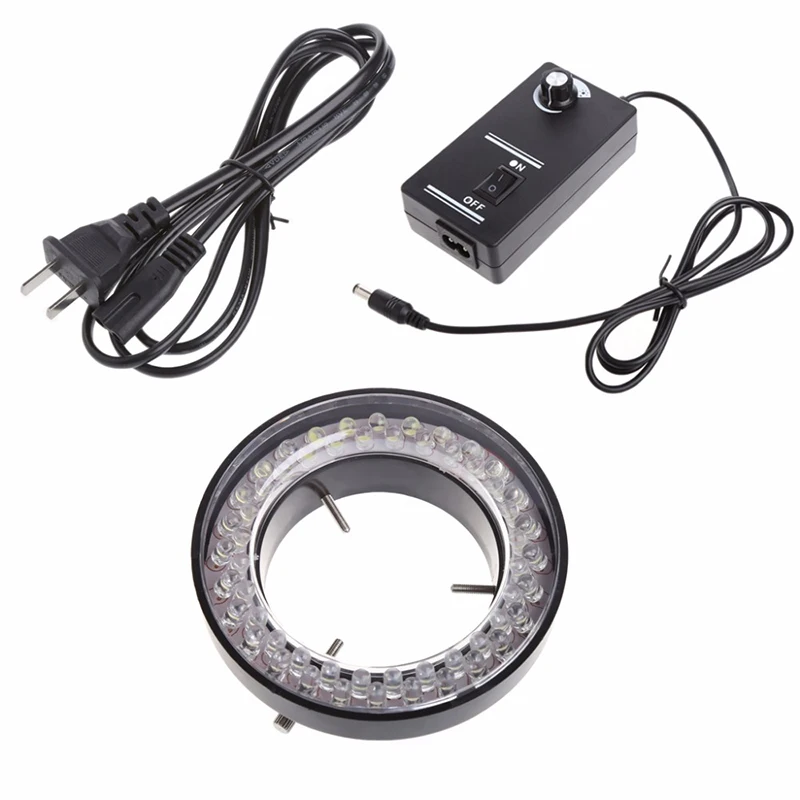 

60 LED Adjustable Ring Light illuminator Lamp for STEREO ZOOM Microscope camera US Plug /EU PLUG