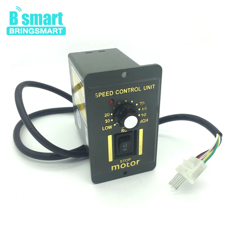 

Bringsmart 220V AC to DC Gear Motor Adjust Speed Controller Reversing AC Motor Mini Speed Regulation for Electricmotor Change