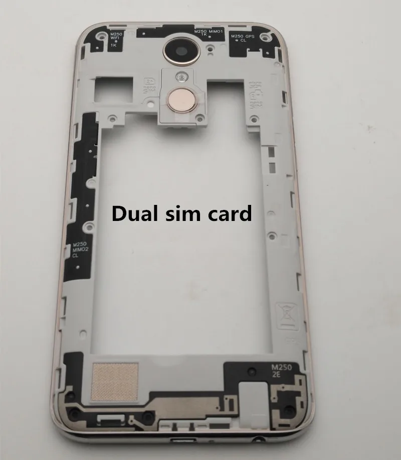 

For LG V5 K10 2017 M250 middle Bezel Frame Back Housing Plate+Camera Lens Cover Home Button Key+loud speaker Bezel middle frame