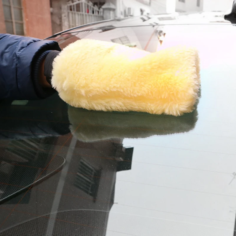 24x16 см из микрофибры плюшевые детализация мягкая стирка варежки стиральная перчатка для очистки автомобильные аксессуары