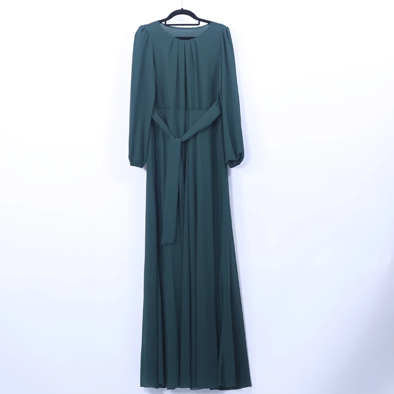 Chiffon Abaya Dubai Muslim Hijab Dress Kaftan Turkish Islamic Clothing Jilbab Femme Musulman Abayas For Women Caftan Dresses