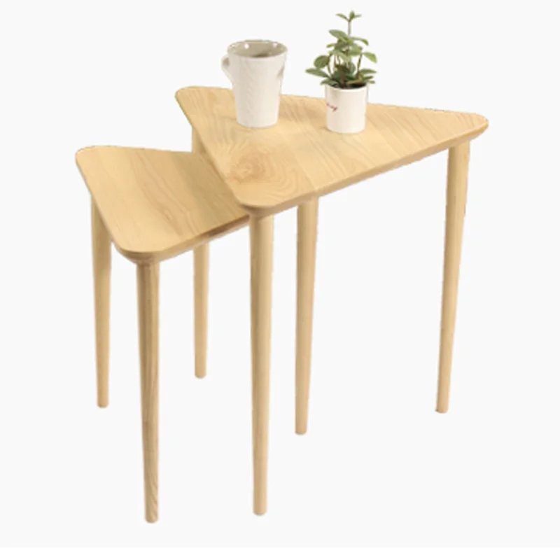Set of 2 pieces Ash Wood End Tables Living Room Coffee Tables Set of 2 pieces Ash Wood End Tables Living Room Coffee Tables