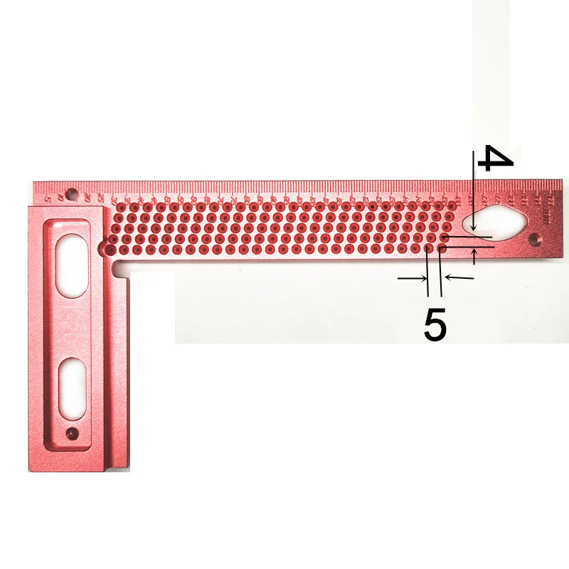 Прецизионный деревообрабатывающий прибор для маркировки алюминиевых отверстий, деревообрабатывающие столярные маркировочные устройства, T-200 L квадратная линейка - Цвет: T200 Ruler