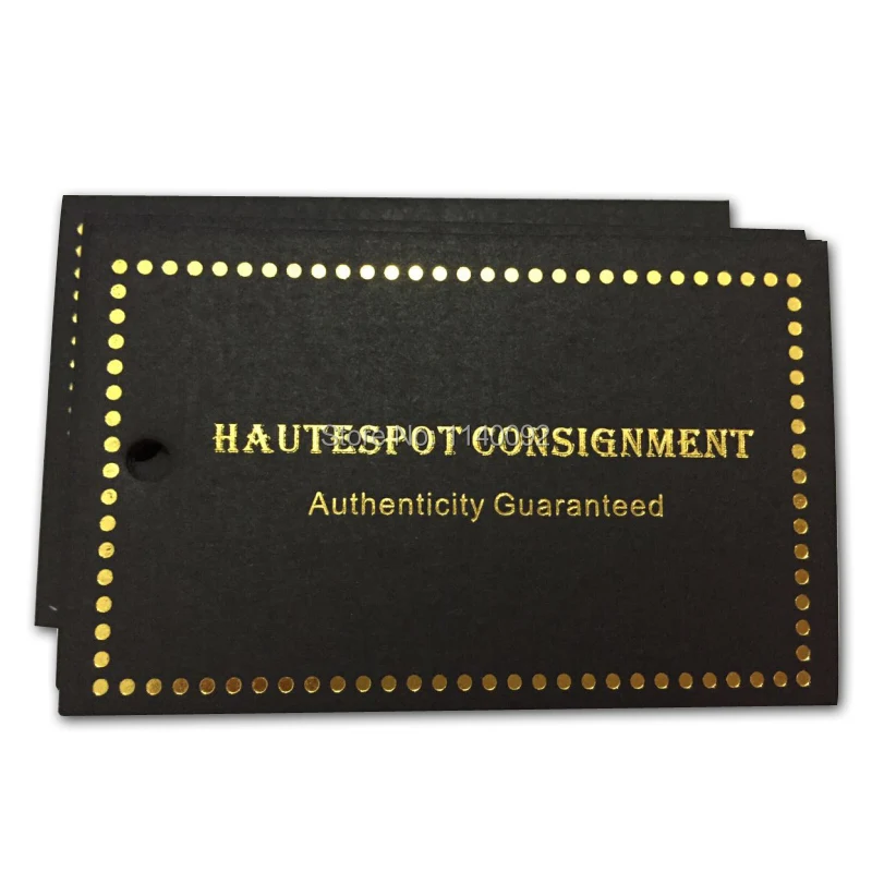 custom golden stamping 700gsm matte paper tag/clothing cardboard hang tag matte lamination