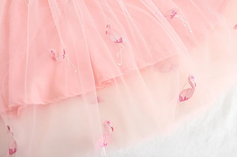 Фея Стиль платье принцессы вечерние сетки Фламинго платье-пачка для девочек на день рождения, Детские бальные платья, Vestidos