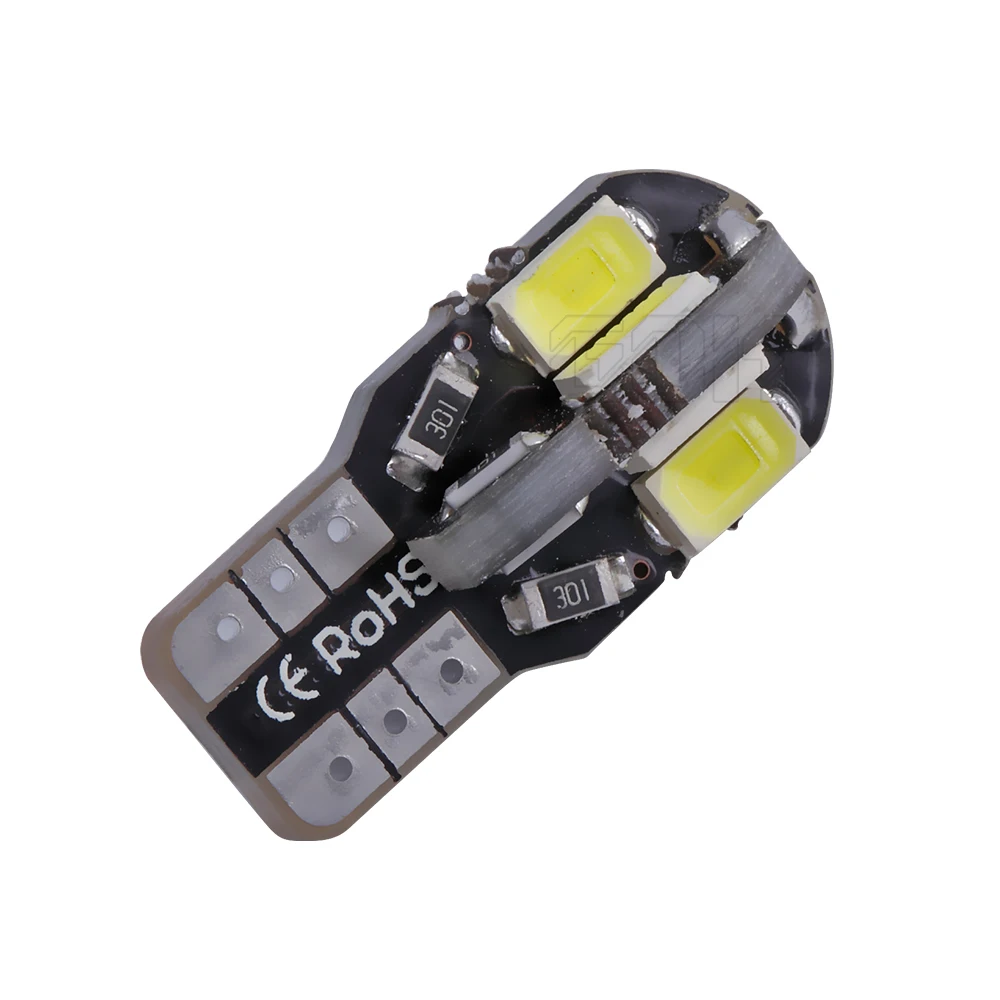 Супер яркий! 100X T10 W5W светодиодный canbus T10 светодиодный 194 168 5730 t10 8SMD Canbus без ошибок авто сигнальные лампочки свет, сигнализирующий фонарь