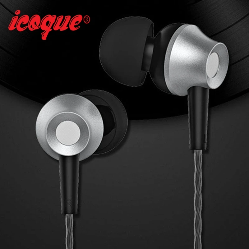 Icoque 3.5mm Wired Earphone with Mic Hifi Headphones Sport for iPhone Xiaomi Samsung Computer 