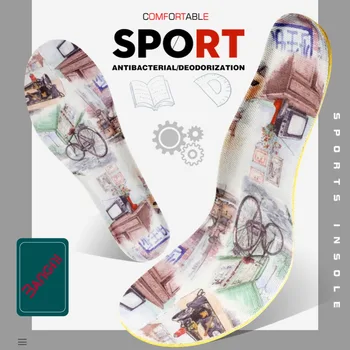

3ANGNI 3 Pair Antibacterial Deodorization Ortholite Arch Support Free Size Sport Insoles For Man Woman shoes Insert Pad Sole
