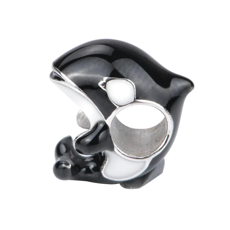 

SG New arrival Charms Bracelets sterling Silver 925 Killer Whale Animal diy fine Jewelry making Fit Beads Free shipping