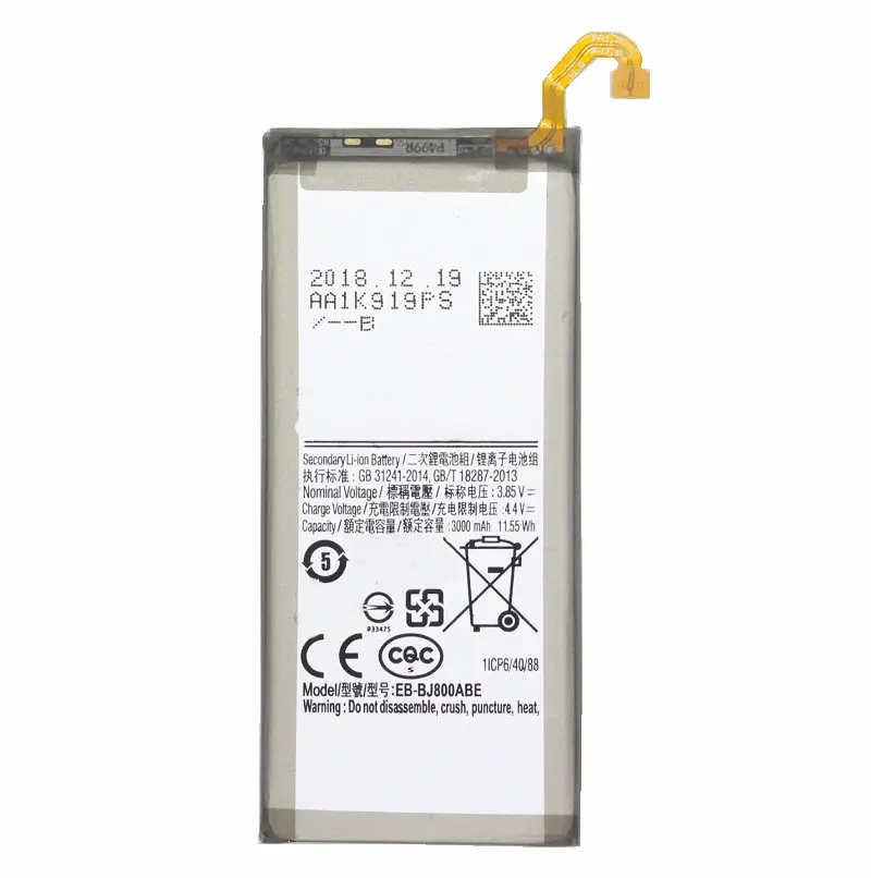 

Ciszean 1x 3000mAh Replacement Battery EB-BJ800ABE For Samsung Galaxy A6 (2018) SM-A600 A600F For Galaxy J6 J600F