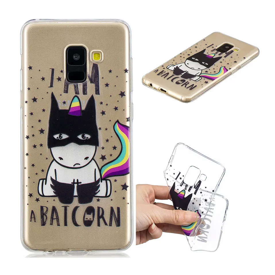 Phone Cases For Samsung S8 S9 Plus Back Case Funda Galaxy A6 A9 A8 2018 Cute Cat Cartoon Covers Note 9 Coque Housing |