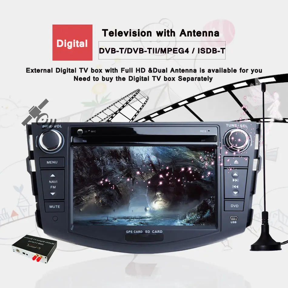 Sale Car 2 din android GPS Navi For Toyota RAV4 2009 - 2012 autoradio navigation head unit multimedia 4Gb+64Gb Android 9.0 PX5 8-Core 13