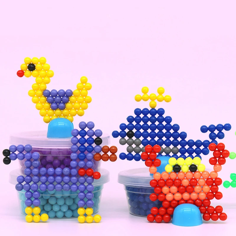 6000pcs DIY Magic beads Animal Molds Hand Making 3D Puzzle Kids Educational beads Toys for Children Spell Replenish