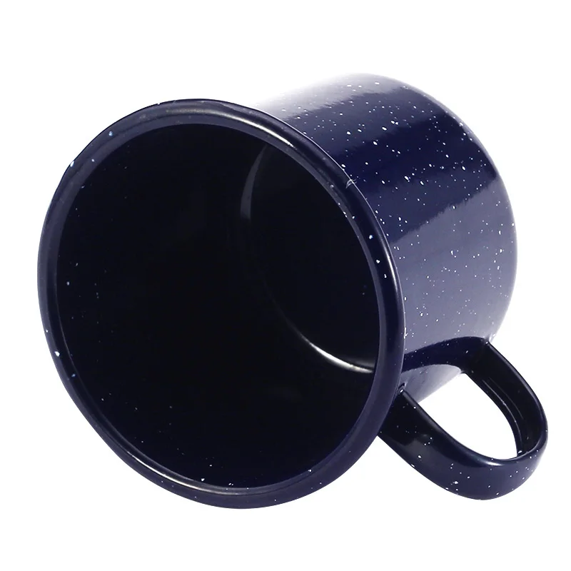450 мл эмалированная Кружка Depp синяя для улицы, кофейная кружка для путешествий, чашка для завтрака для кухонного инструмента