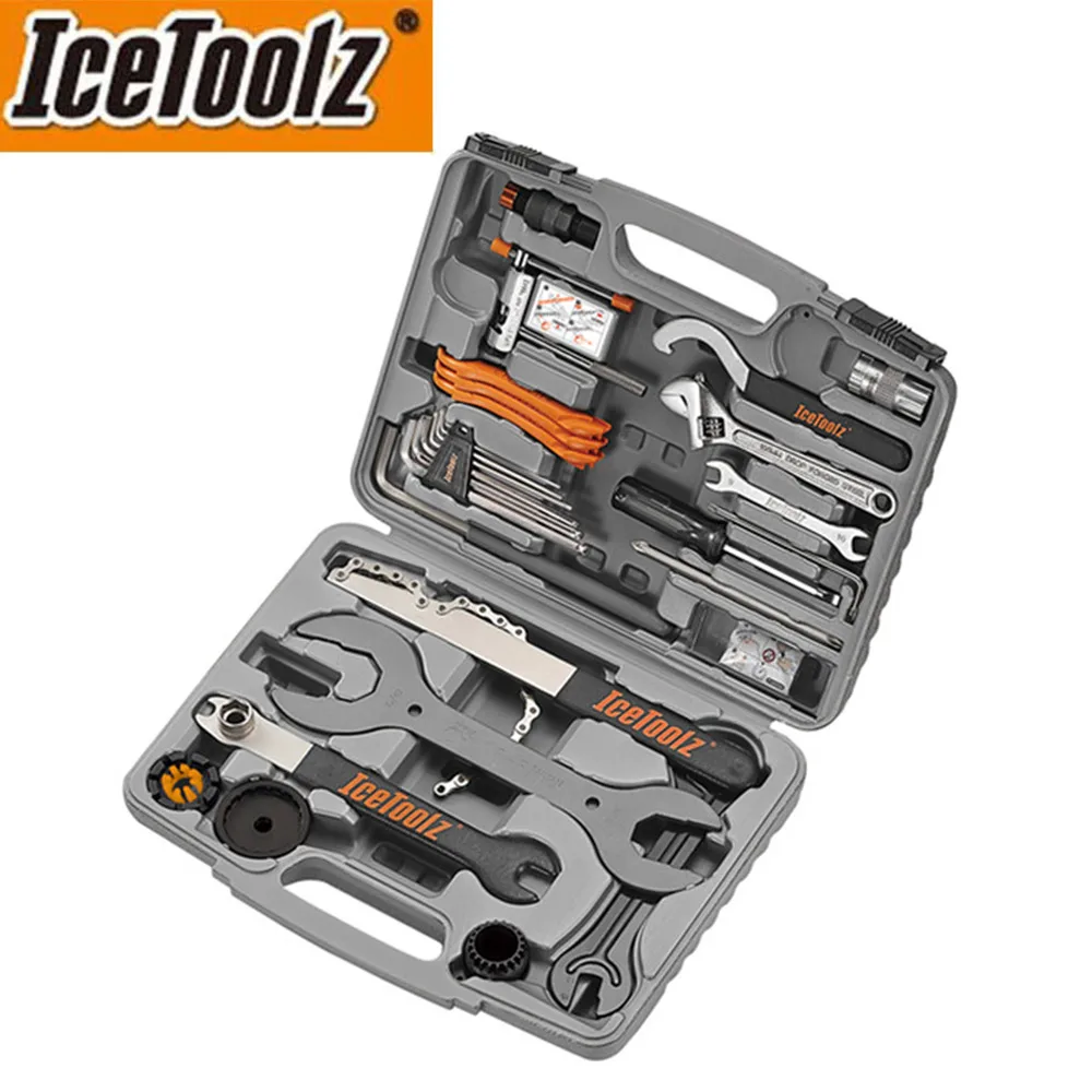 IceToolz 82A6 наборы велосипедных инструментов Pronto для велоспорта Cr-Mo CNC Engineered Tools 46 в 1 многофункциональная коробка для ремонта велосипедных инструментов чехол