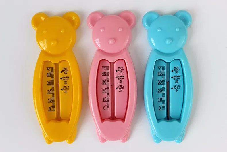3 цвета; Высокое качество безопасности полезные плавающие с рисунком милого медведя Детский термометр для воды плавающий, для детской ванночки игрушка ванна воды Сенсор