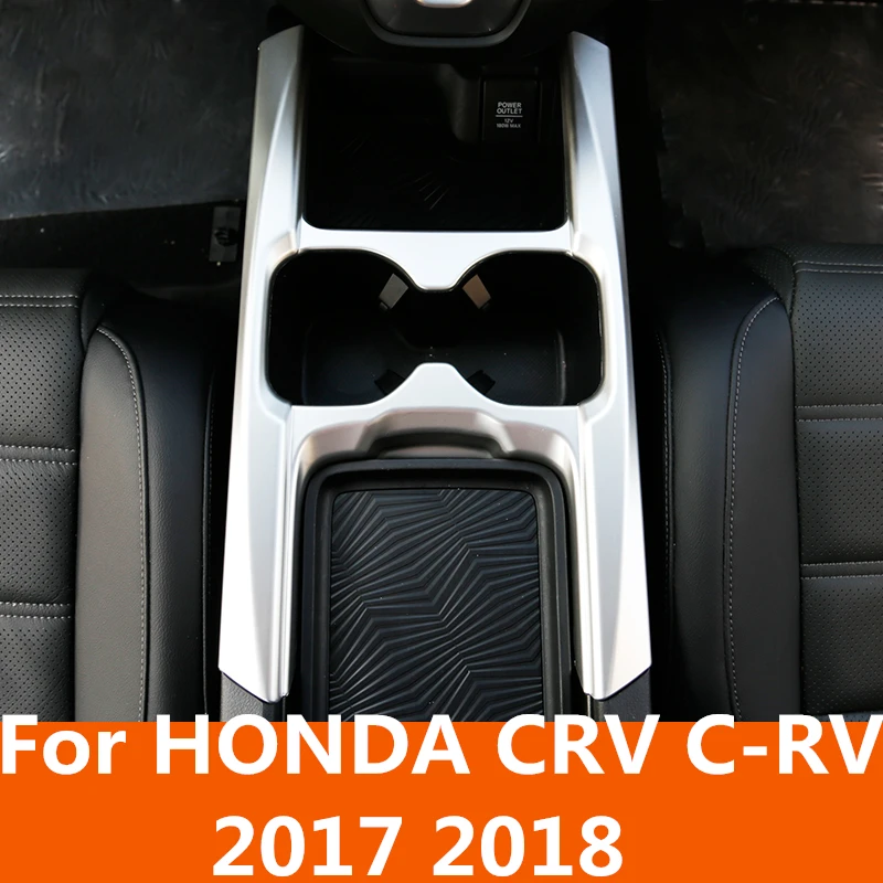 

For HONDA CRV C-RV 2017 2018 Shift Knob Control Panel Cover Trim With Cup Frame Holder Car Accessories Interior decoration