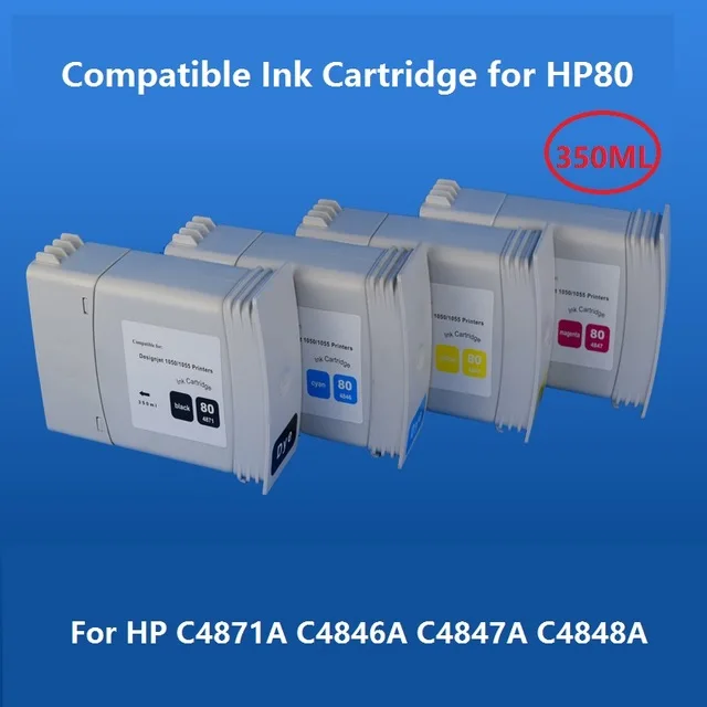 XIMO совместимый чернильный картридж C4871A C4846A C4847A C4848A для HP80 HP1050 1055 и т. д.|Чернильные