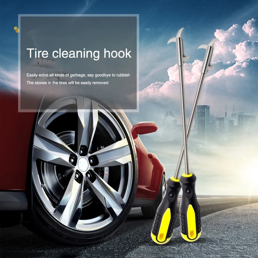 Car Tire Cleaning Hook Car Tire Care Tool Cleaning Tool Groove Stones