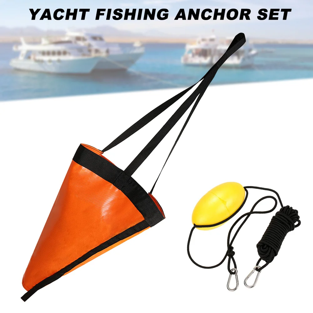 

2019 New 24/32 Inch Sea Anchor Drift Sock Trolling Drift Sock Drogue with Kayak Tow Rope Line Buoy Ball ALS88