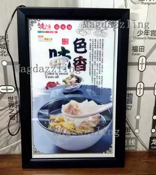 

10PCSXA2 Slim Black Aluminum Frame LED Illuminated Menu Boards,High Brightness LED Menu Lightbox for Restaurant