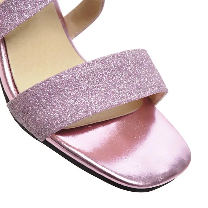 MORAZORA/Новинка года; стильные женские босоножки; простая Летняя обувь с пряжкой; однотонные свадебные туфли; обувь на квадратном каблуке; женская обувь серебристого цвета